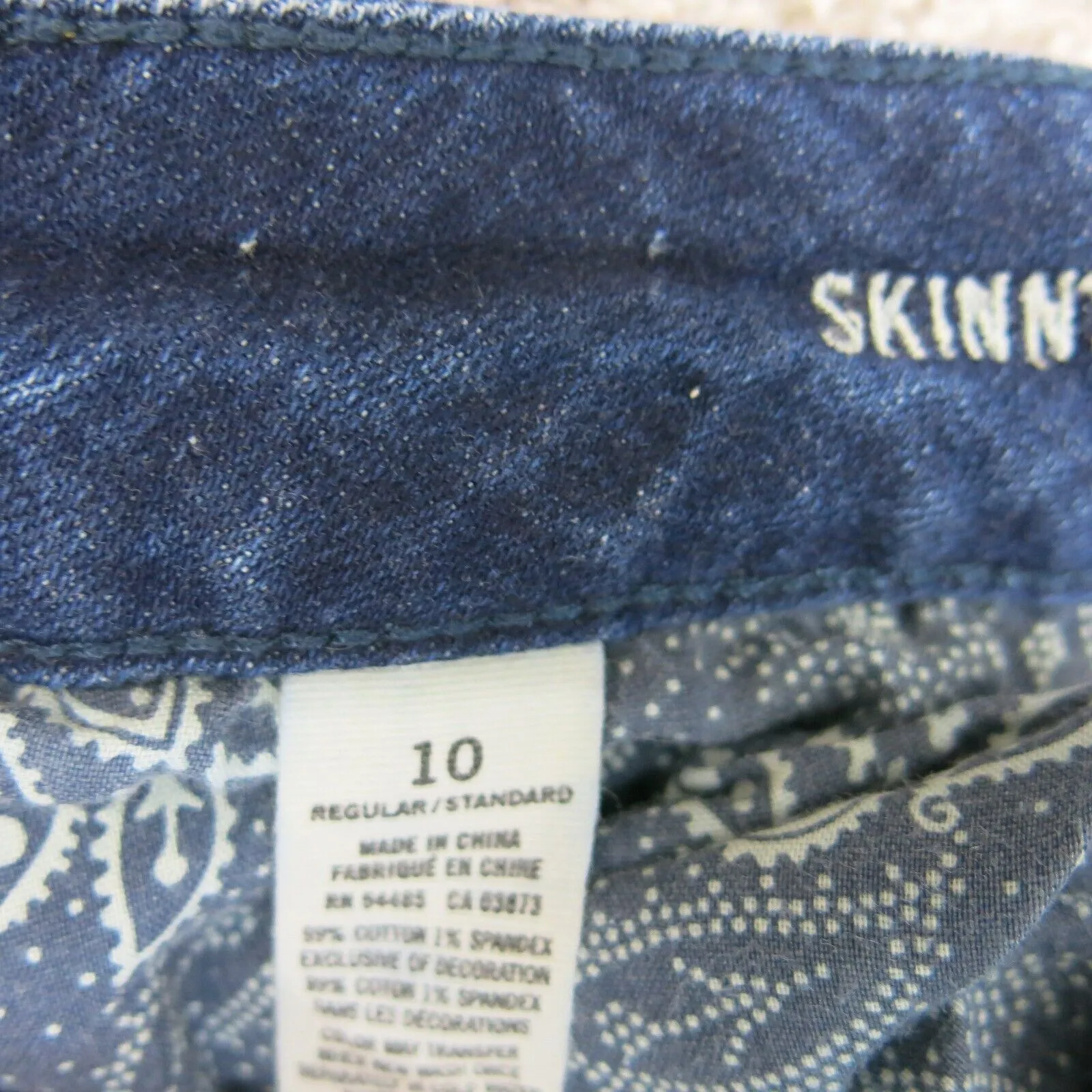 American Eagle Womens Slim Straight Jeans Mid Rise Stretch Distressed Blue SZ 10