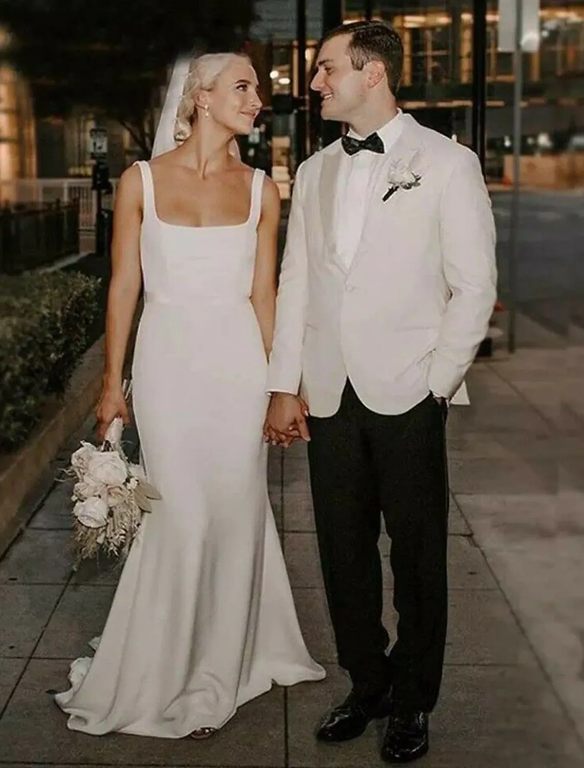 Beach Boho Wedding Dresses Mermaid Camisole Sleeveless Court Train Stretch Fabric Bridal Gowns With Solid Color 2023 Summer Wedding Party