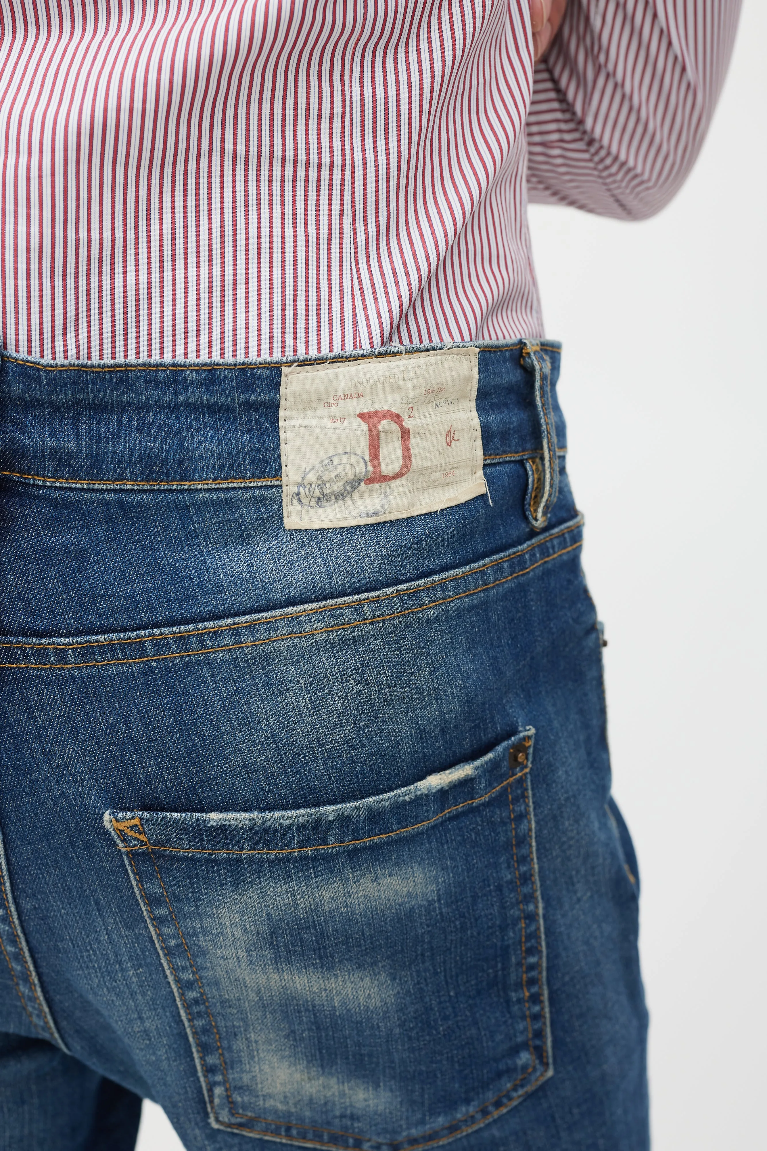 Blue Distressed Denim Shorts