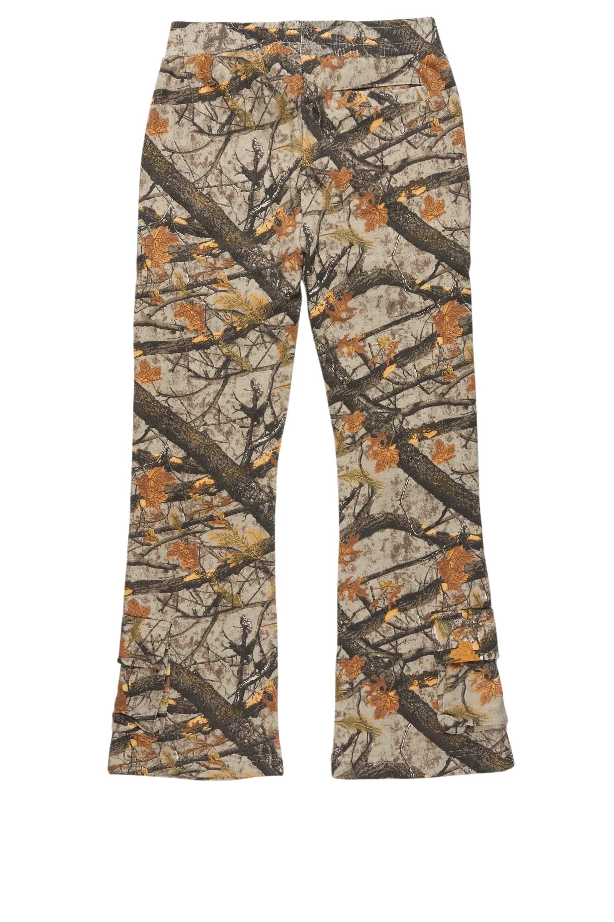 Boys Connor Tree Camo Stacked Flare Track Pant