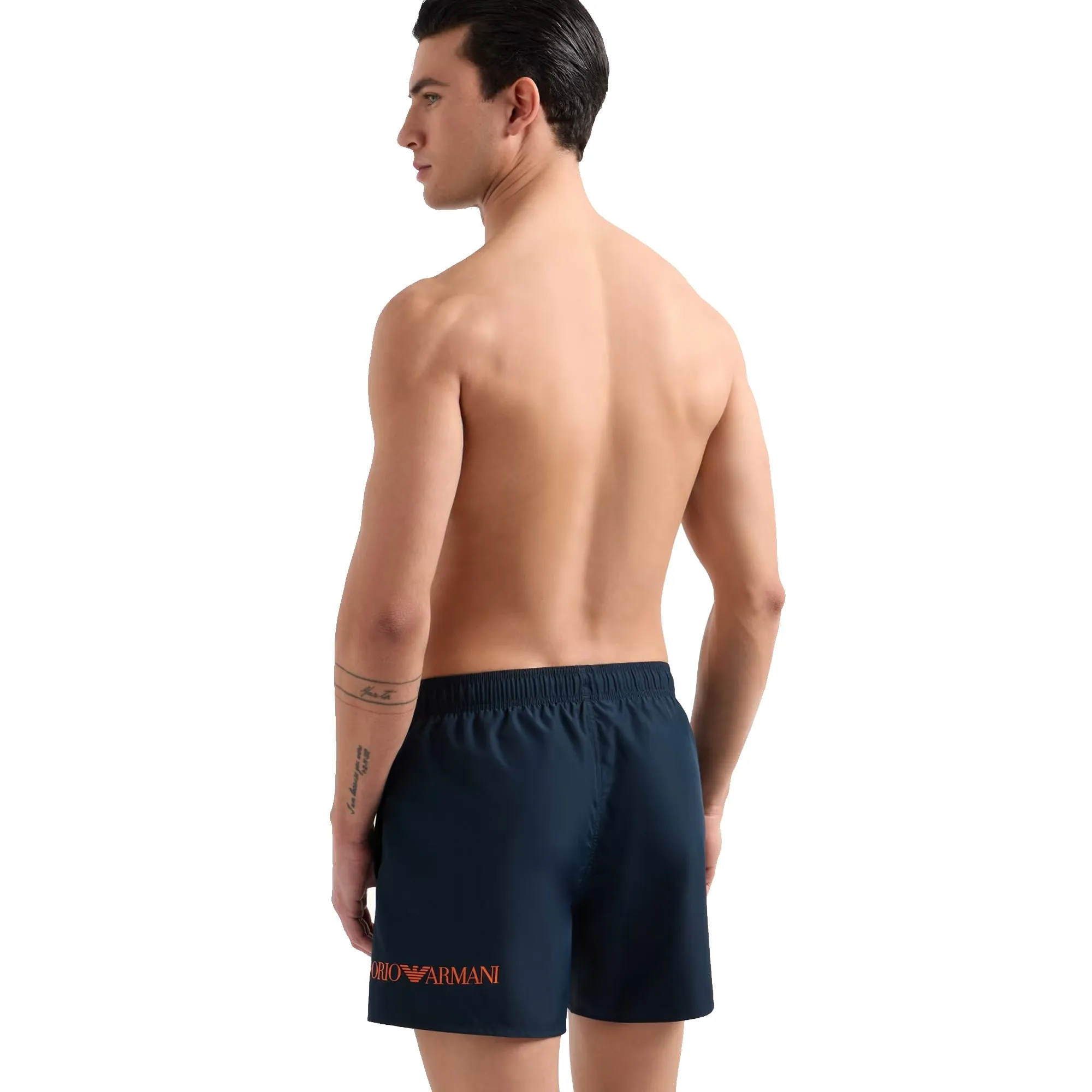 EA7 Emporio Armani Logo Swim Shorts Armani Blue/Tanger