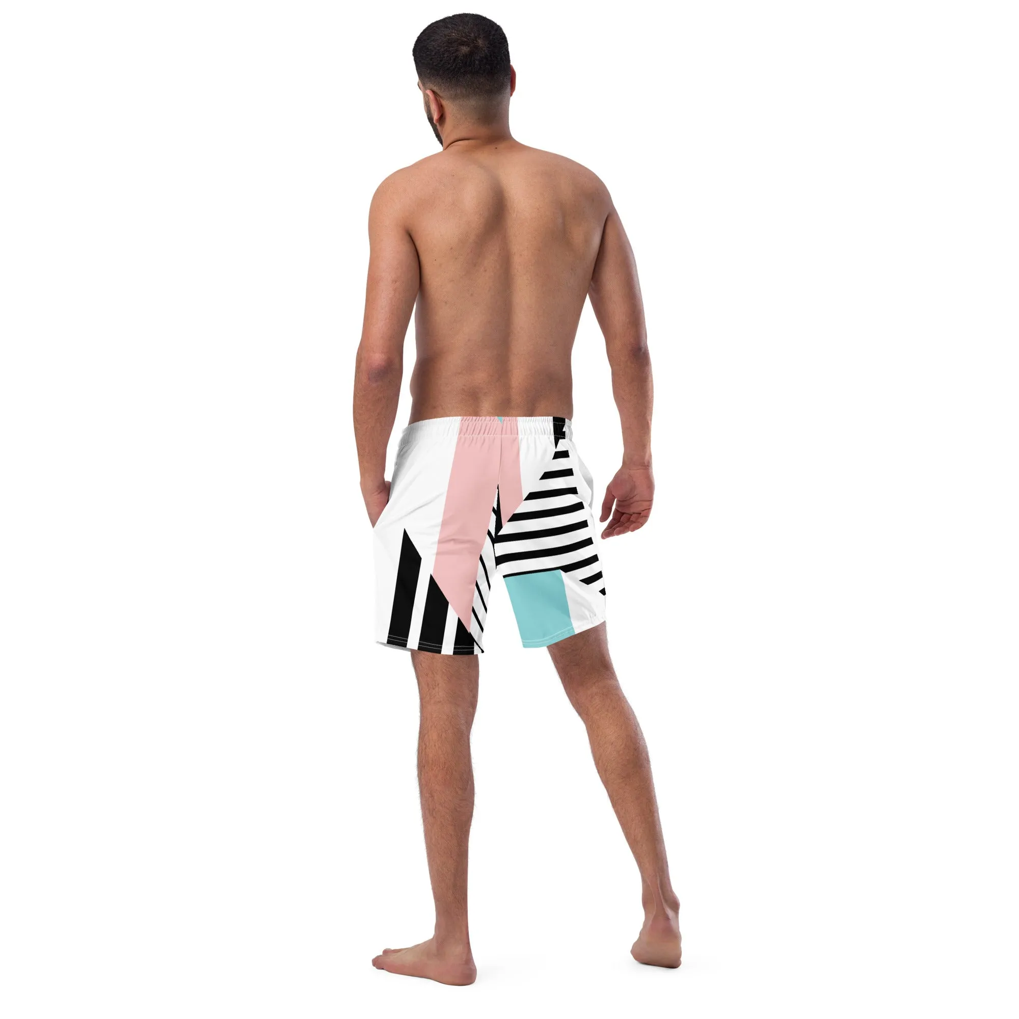 Geometry All-Over Print Recycled Swim Trunks