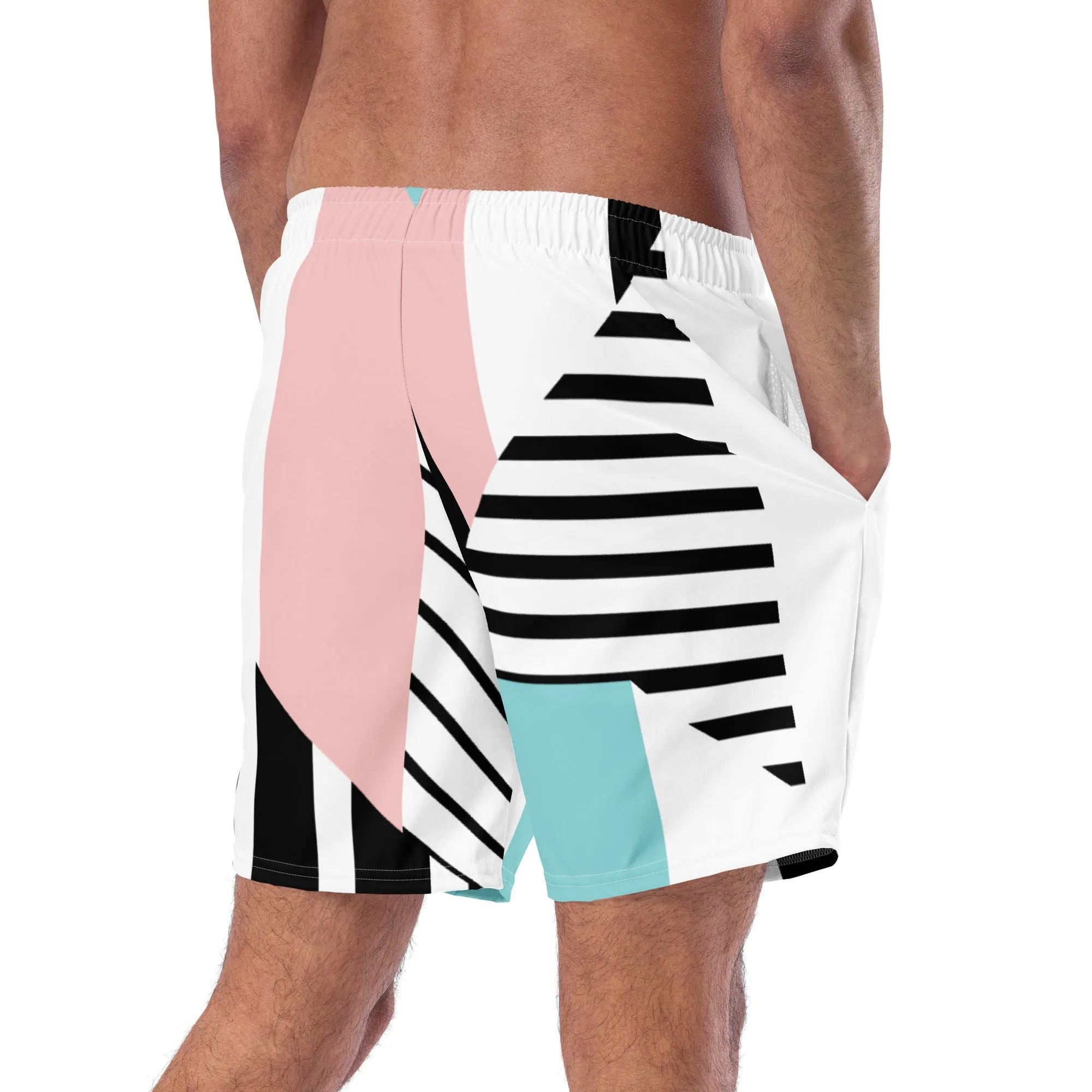 Geometry All-Over Print Recycled Swim Trunks