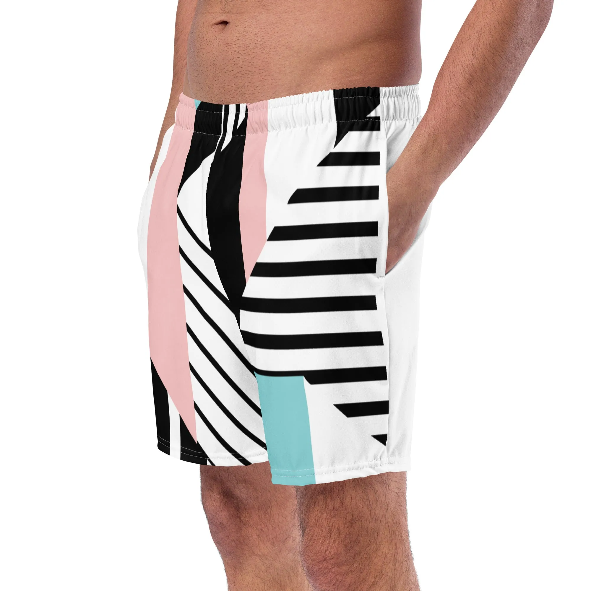 Geometry All-Over Print Recycled Swim Trunks