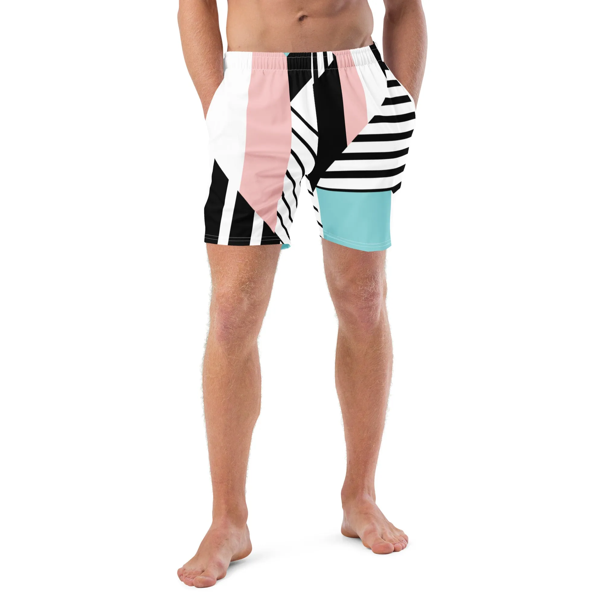 Geometry All-Over Print Recycled Swim Trunks
