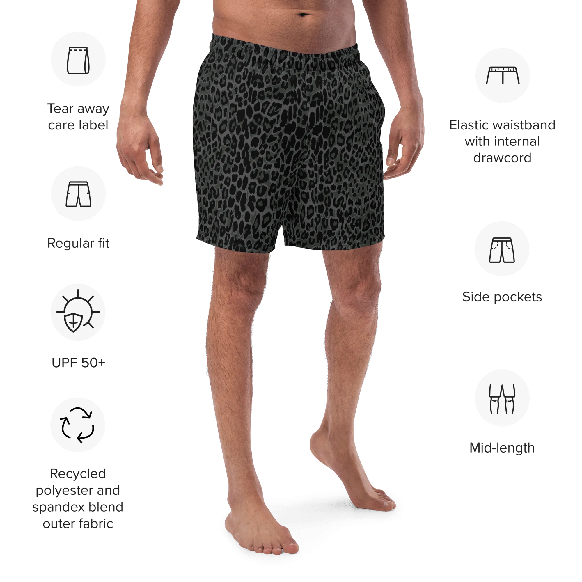 Goth Kitty Men's Swim Trunks