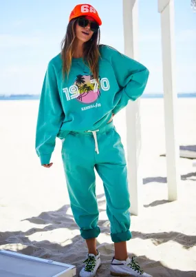 Hammill   Co Beach Vintage Track Pant Jade