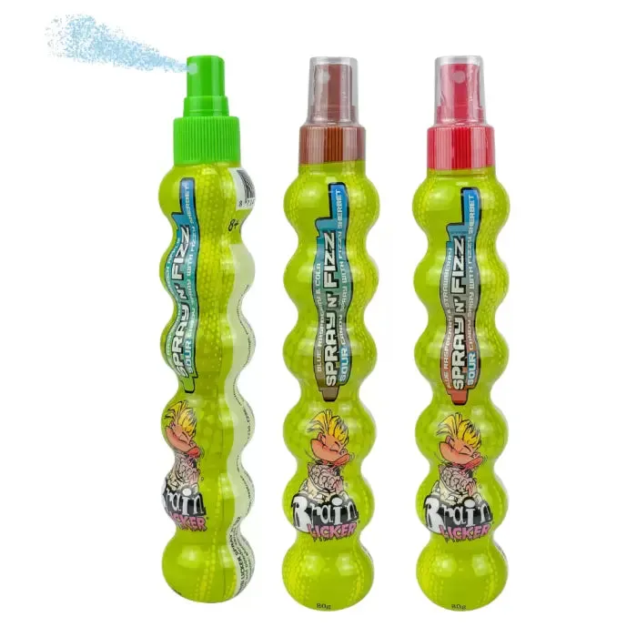Hannahs Brain Licker Spray N Fizz Tubes 80g - 12 Count