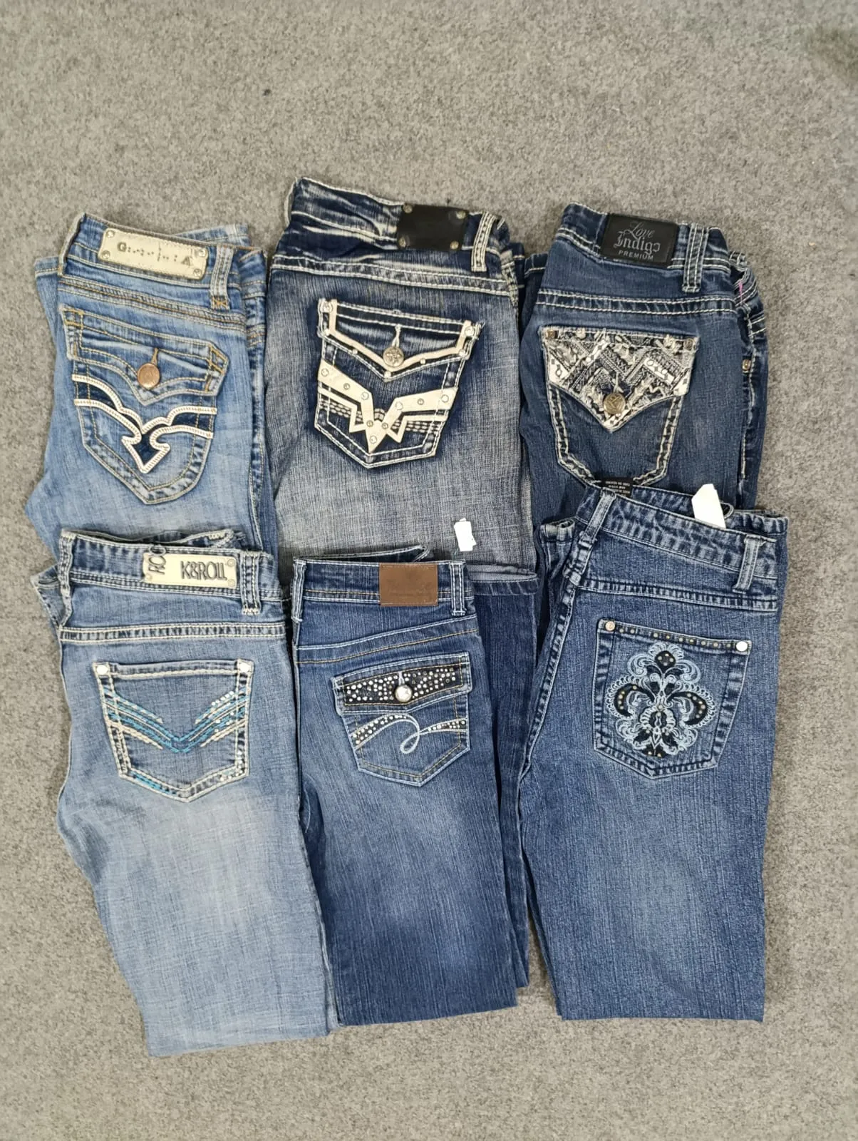 HD168 Ladies Y2K Flared Jeans - 15 pcs