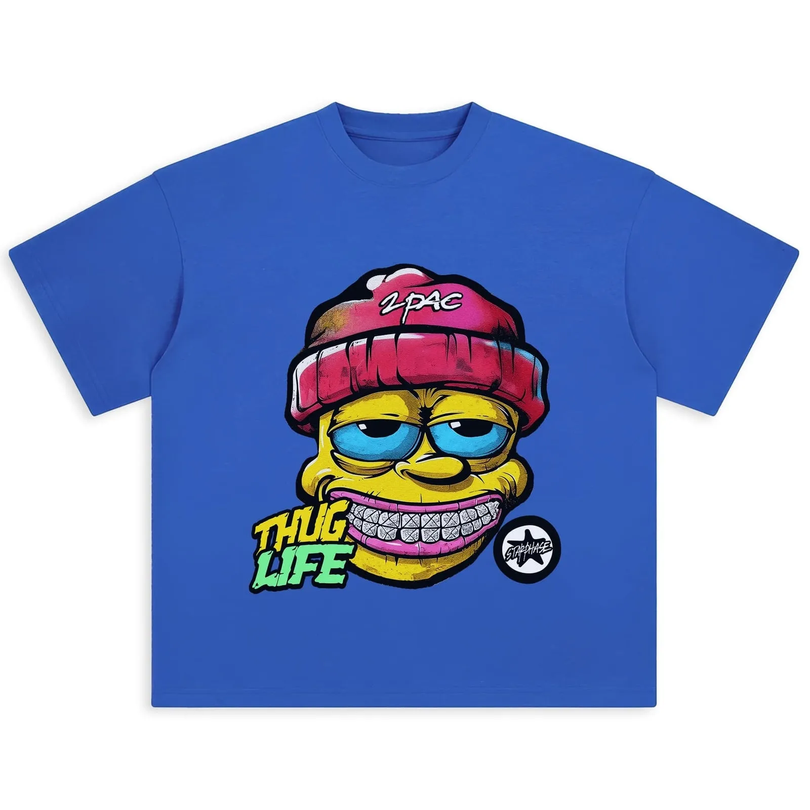 Hip Hop Cartoon Graffiti Graphic T-Shirt