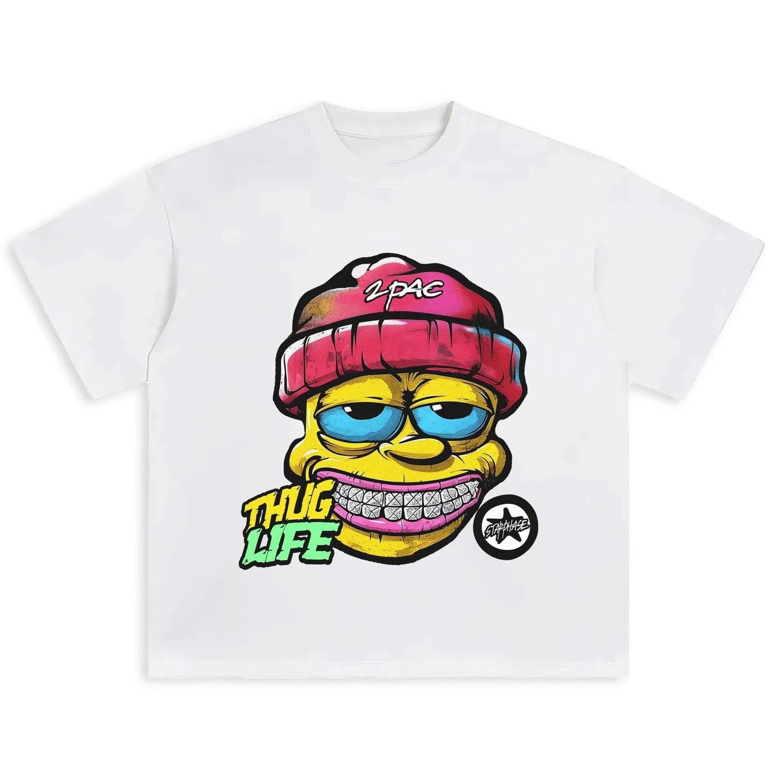 Hip Hop Cartoon Graffiti Graphic T-Shirt