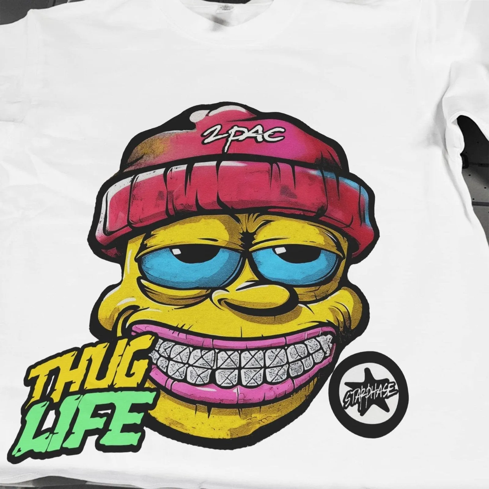 Hip Hop Cartoon Graffiti Graphic T-Shirt