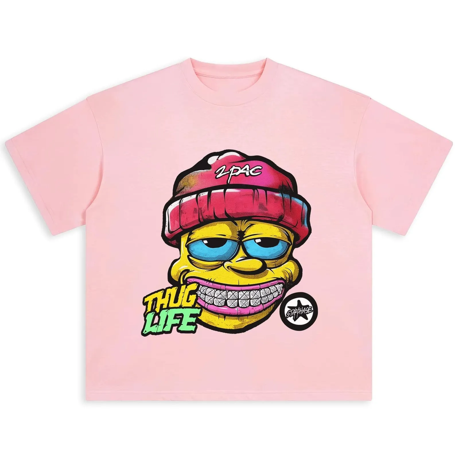 Hip Hop Cartoon Graffiti Graphic T-Shirt