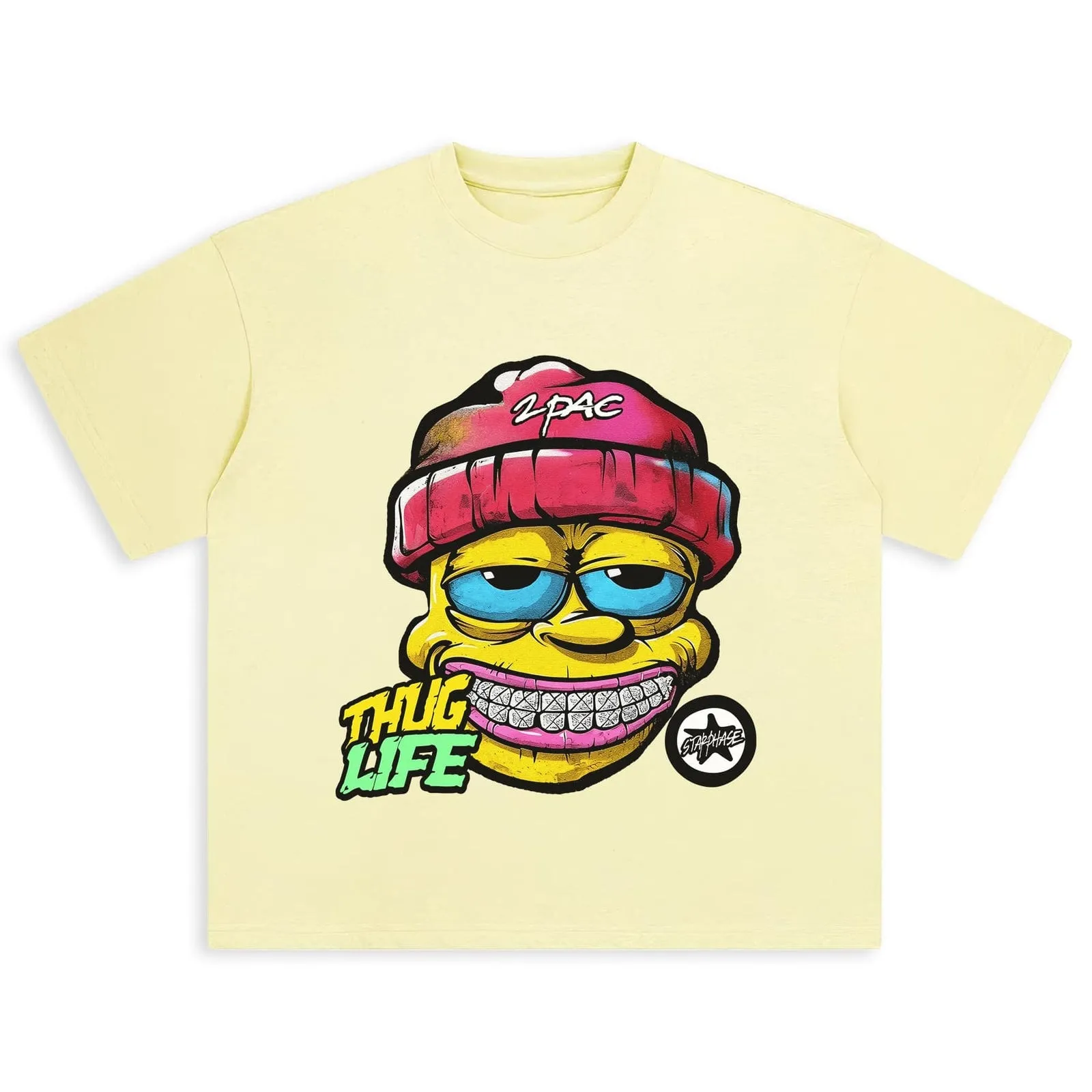 Hip Hop Cartoon Graffiti Graphic T-Shirt