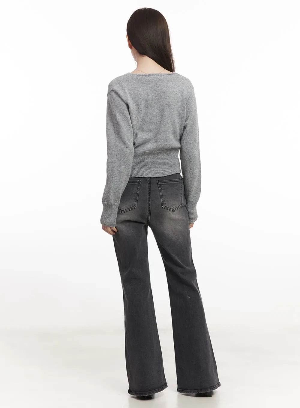 Jiselle Washed Flared Jeans CA502