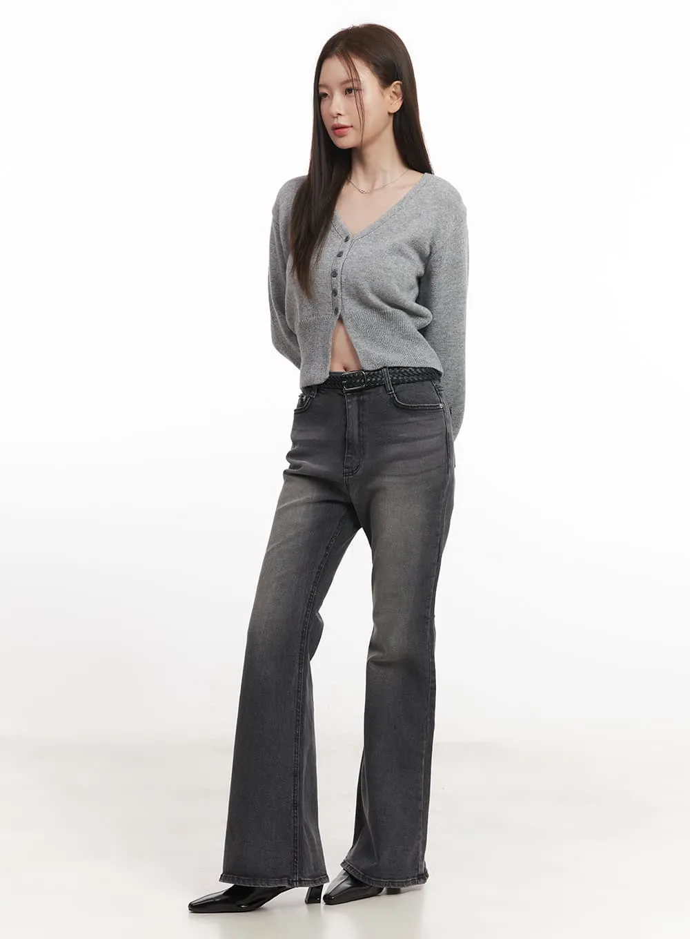 Jiselle Washed Flared Jeans CA502