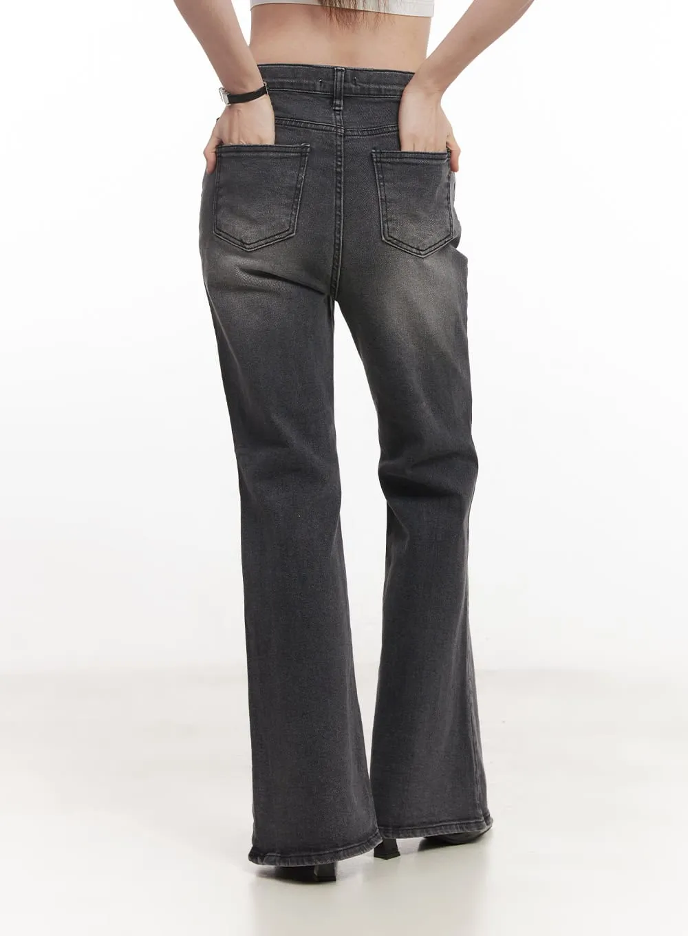 Jiselle Washed Flared Jeans CA502