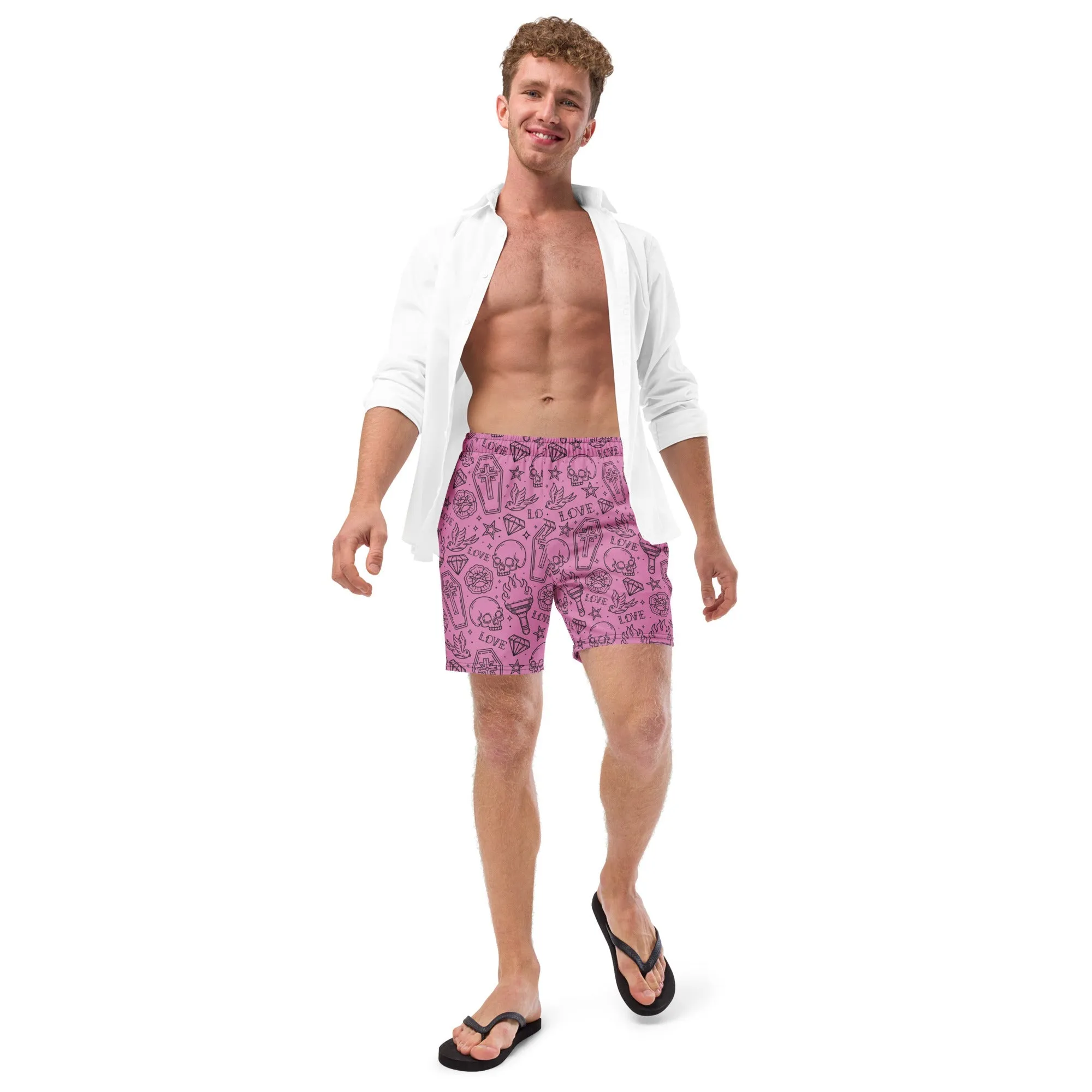 Punk in Pink Men's Swim Trunks