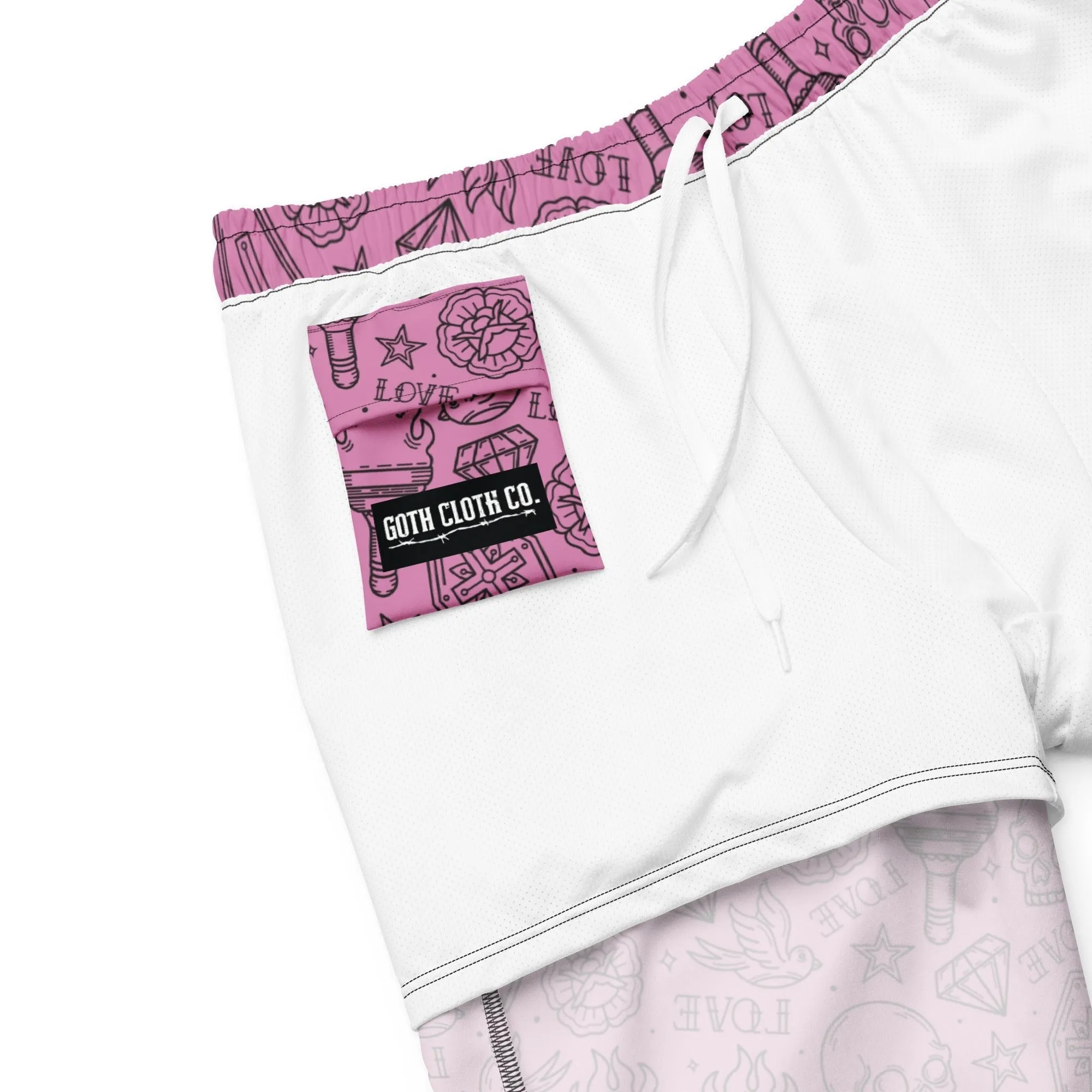 Punk in Pink Men's Swim Trunks