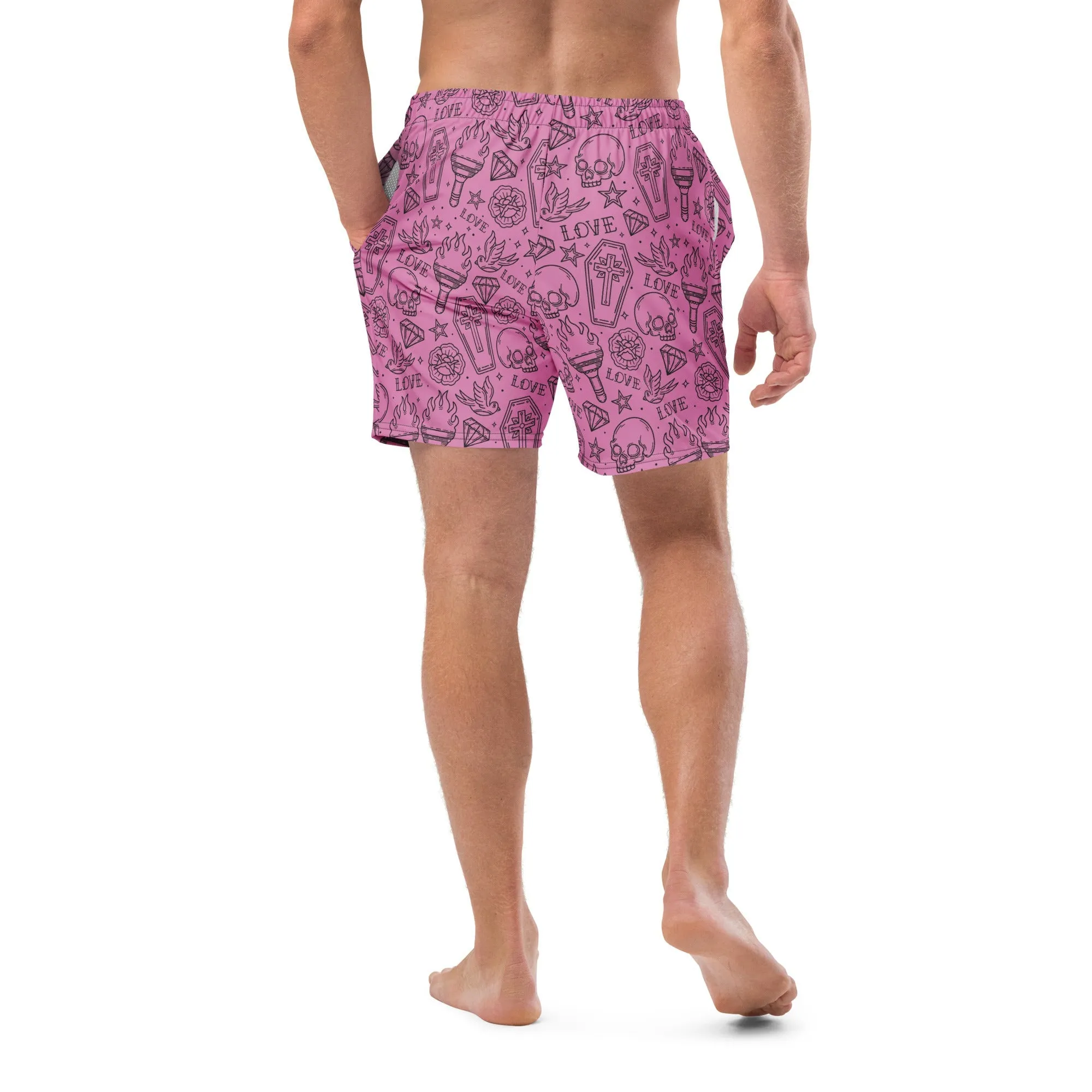 Punk in Pink Men's Swim Trunks
