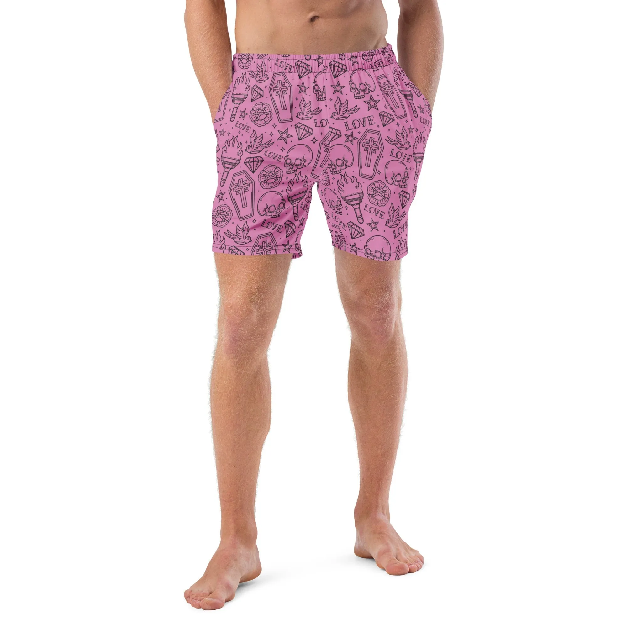 Punk in Pink Men's Swim Trunks