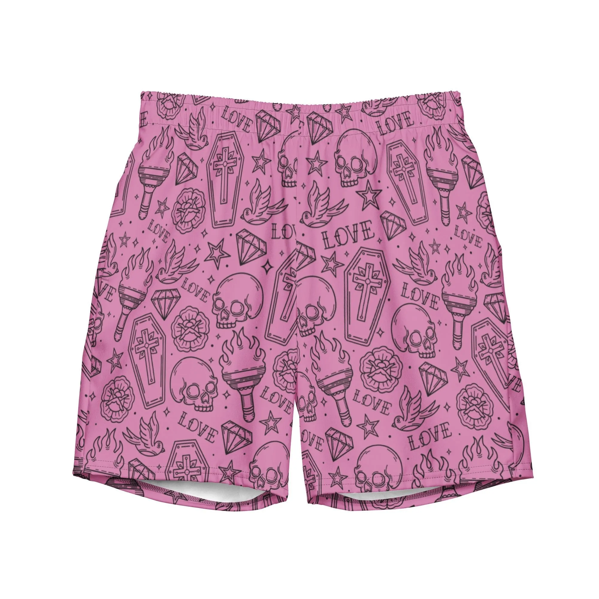Punk in Pink Men's Swim Trunks
