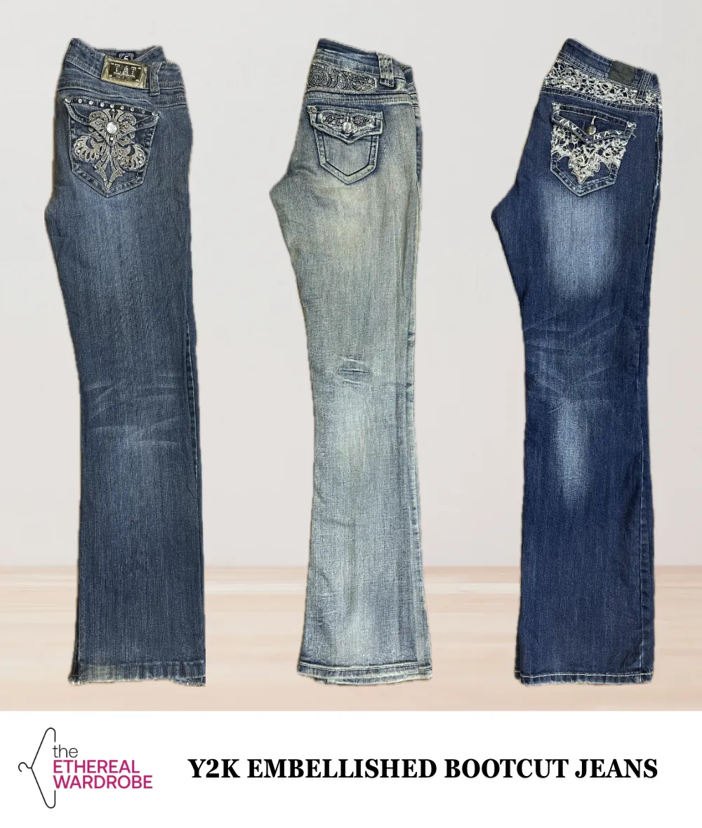 Y2K Embellished Bootcut / Flared Jeans
