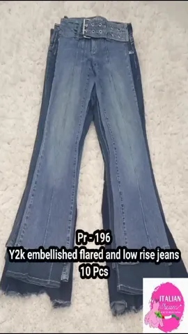 Y2K Embellished Flared and low rise Jeans